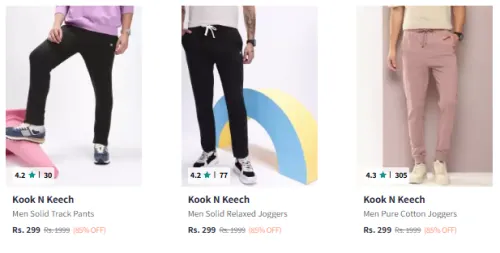 Image of Kook N Keech Brand Track Pants @ Flat 85% Discount
