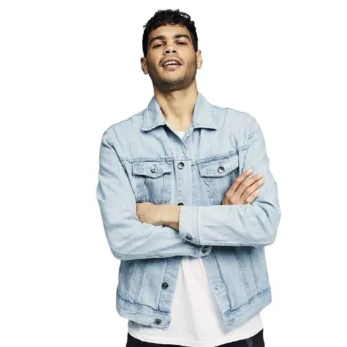 Image of KOTTY Men Denim Full Sleeve Regular Winter Jacket