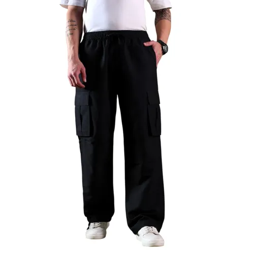 Image of KOTTY Men's Solid Mid Rise Utility Pocket Button Willow Blue Regular Cargo