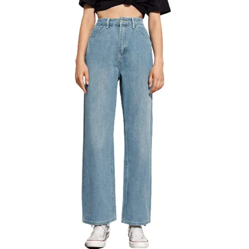 Image of KOTTY Women High Rise Relaxed Fit Cotton Lycra Blend Ankle Length Jeans