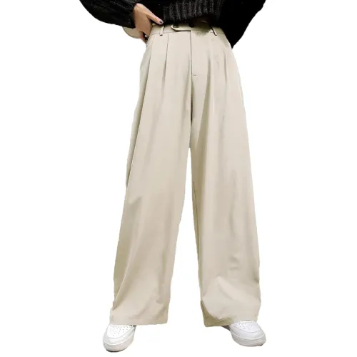 Image of KOTTY Womens Cotton Blend Straight Fit Solid Trousers