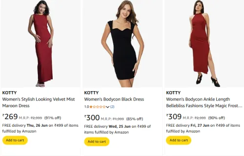 Image of KOTTY Women's Dresses Upto 91% Discount