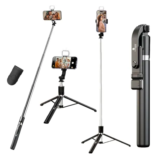 Image of Kratos K9 Selfie Stick Tripod With Light