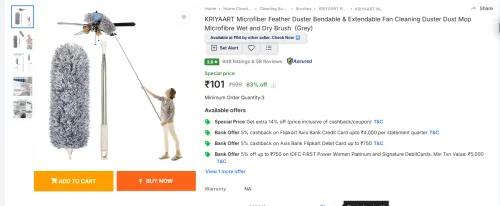 Image of KRIYAART Microfiber Feather Duste