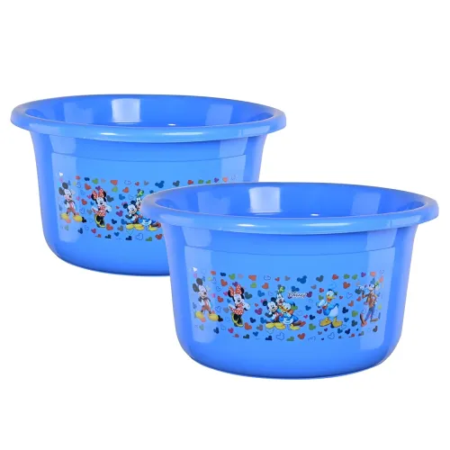 Image of Kuber Industries 2 Pcs Plastic 25 Ltr Bathtub