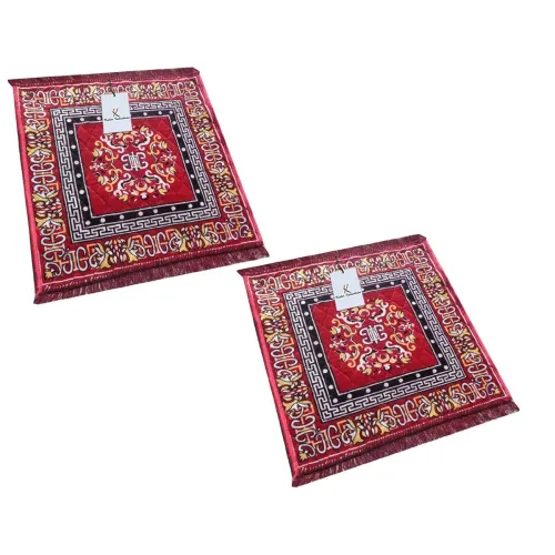 Image of Kuber Industries 2 Piece Velvet Rectangular Door Mat