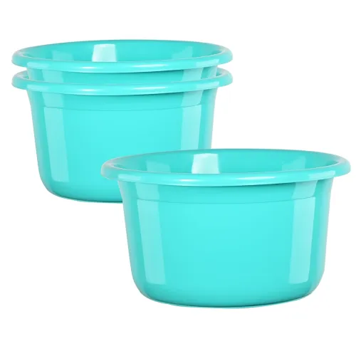 Image of Kuber Industries 3 Pcs Plastic 25 Ltr Bathtub 