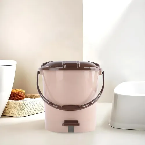 Image of Kuber Industries 7 Ltr Plastic Dustbin for Home with Pedal Lid 