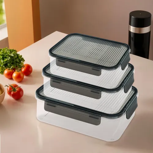 Image of Kuber Industries Airtight Kitchen Container Set of 3