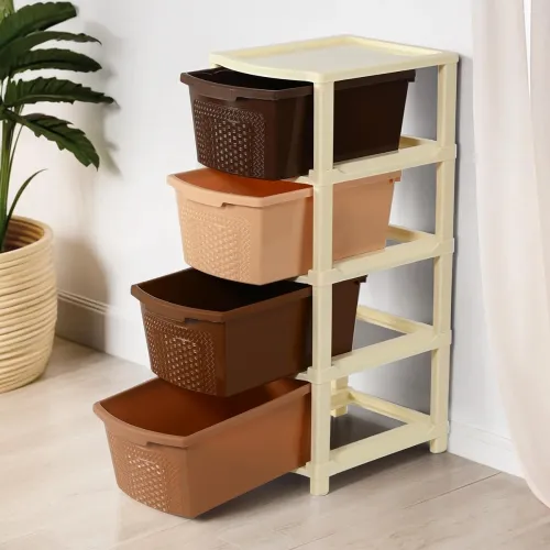 Image of Kuber Industries Drawer Organizer – Plastic, 4-Layer