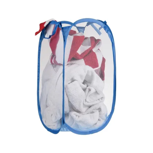 Image of Kuber Industries Nylon Mesh Laundry Basket|Sturdy Material & Durable