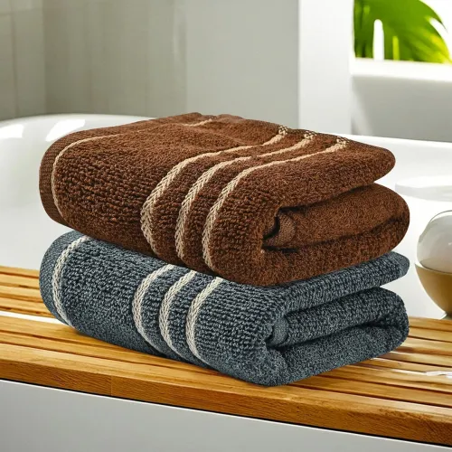 Image of Kuber Industries Pack of 2 Soft Cotton Face Towels
