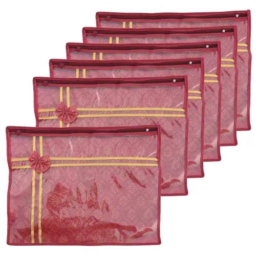 Image of Kuber Industries Pack of 6 Single Saree Bags