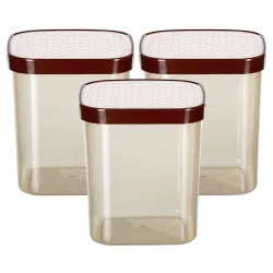 Kuber Industries Check-Design Plastic Kitchen Container So3