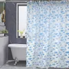 Kuber Industries PVC Floral Shower Curtain