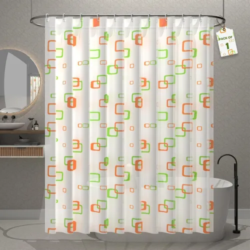 Image of Kuber Industries Washable Bathroom Shower Curtain 6Feet