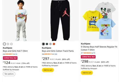 Image of Kuchipoo Kids Clothing Starting @ ₹124
