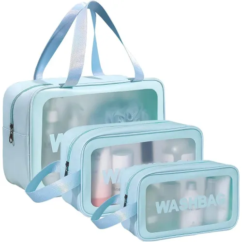 Image of KUKLAR Travel Toiletry Cosmetic Wash Bag – set of 3