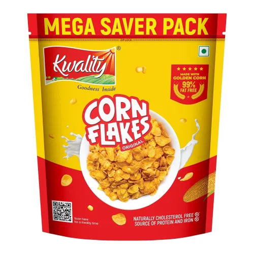 Image of Kwality Corn Flakes 800g | Made with Golden Corns