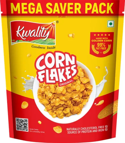 Image of Kwality Corn Flakes Breakfast Cereal Pouch 800g