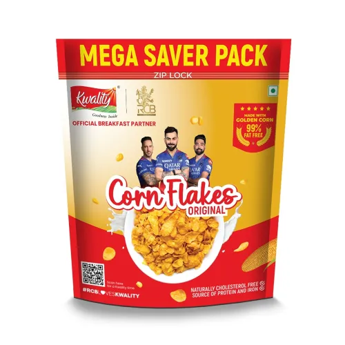 Image of Kwality RCB Corn Flakes 800g (99% Fat Free)