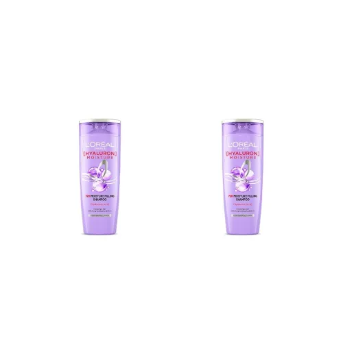 Image of L'Oréal Paris Moisture Filling Shampoo with Hyaluronic Acid 340ml (Pack of 2)