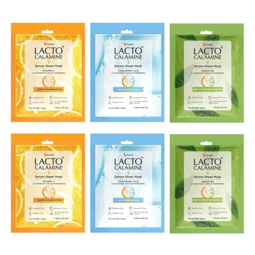 Image of Lacto Calamine Face Sheet Masks | 180g (Pack of 72) Combo Pack | 