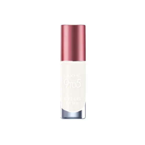 Image of LAKMÉ 9To5 P+G Glossy Finish Nail Color Marble White 6Ml