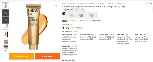 Image of Lakmé 9 to 5 Weightless Mousse Foundation 25 g
