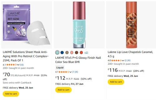 Image of LAKMÉ Beauty Product minimum 50% Discount