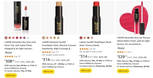 Image of LAKMÉ Beauty Product Starting At @₹308