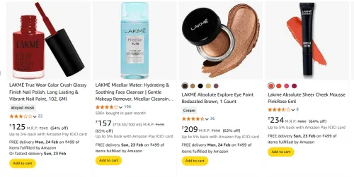 Image of LAKMÉ Beauty products Minimumn Discount 65%