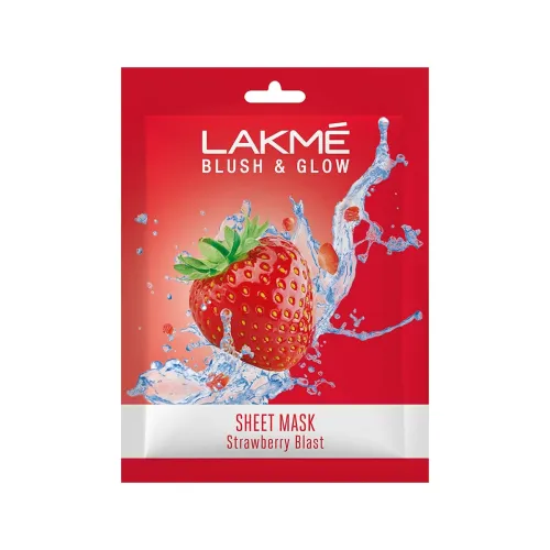 Image of LAKMÉ Blush & Glow Strawberry Sheet Mask, 25 Ml