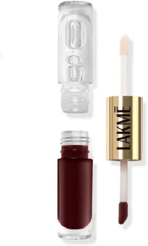 Image of Lakmé 9 to 5 Matte to Glass Liquid Lip (Mulberry Wine, 7.6 g)