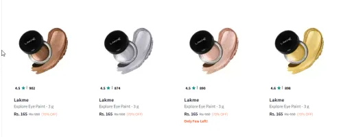 Image of Lakme Absolute Explore Lightweight Eye Paint with Cocoa Butter 3g
