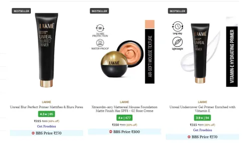 Image of Lakme Beauty Item Flat 65% Discount