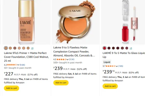 Image of Lakme Beauty Product Minimum 60% Discount