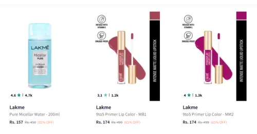 Image of Lakme Beuaty Product Minimum 60% Discount