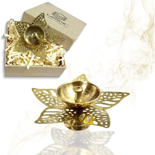 Image of Lamina Decorative Brass Diya for Puja