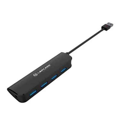 Image of Lapcare 4 High Speed Multi Port USB 3.0 Hub with 30cm Cable and Data Transfer Speed.