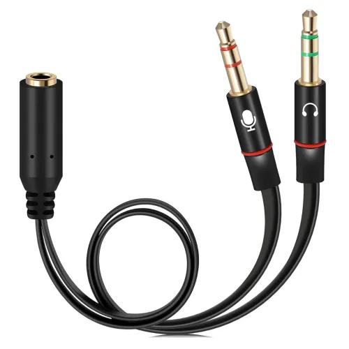 Image of Lapster 3.5mm Audio Y Splitter – Black