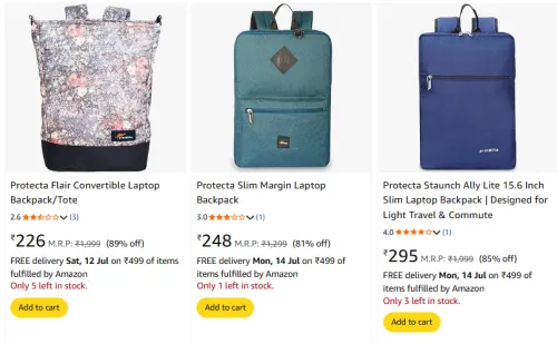 Image of laptop Backpack Startting @ ₹226