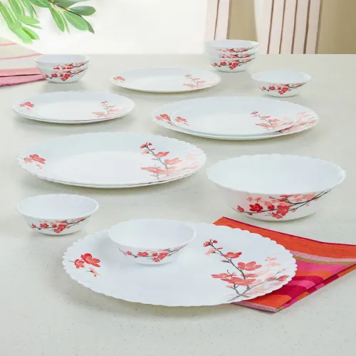 Image of Larah by BOROSIL 17 Pieces Dinner Set