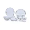 Larah by Borosil 33 Pieces Opalware Dinner Set, White