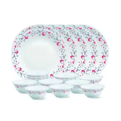 Larah by Borosil Glass PentasThali Set 18Pcs