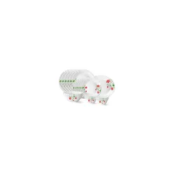 Larah by Borosil Hazel Fluted Series Opalware Dinner Set | 21 Pieces