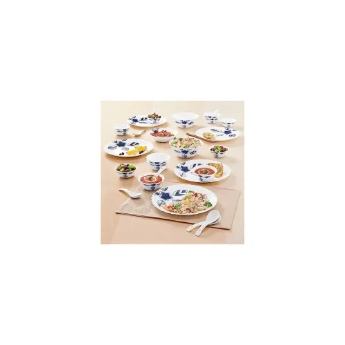 Image of Larah by Borosil Morning Glory Silk Series Opalware Dinner Set
