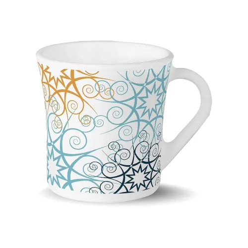 Image of Larah by Borosil Novelty Series Maya Opalware Mug, Set of 2
