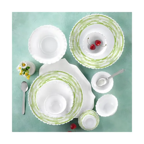 Image of Larah by Borosil Silk Series Aura Opalware Dinner Set