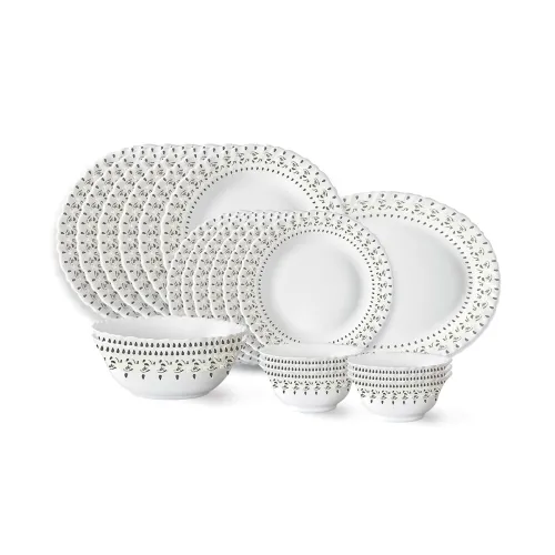 Image of Larah by Borosil Opalware Dinner Set 21 Pieces